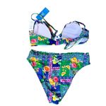Cupshe  Floral Print Bikini Set High Waisted Ruffle Trim‎ Swimsuit L Photo 8