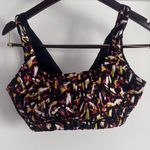 Offline By Aerie Goals Black Mutlicolor Sports Bra Small Photo 4