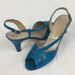 Salvatore Ferragamo Teal Slingback Sandals 5 Photo 1
