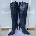 Veronica Beard  Wyn Snake-Embossed Leather Boots size 6.5 Photo 3