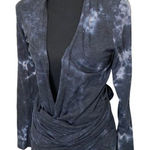 #113 ECHO MALIBU yoga wrap top Blue Size M Photo 0