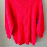 Aerie  Oversized Knit Pullover Sweater Pink Sz XS Photo 2