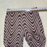 Urban Outfitters EUC Brown White Retro Print Wide Leg Flare Pants Women's Size S Photo 4