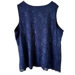 Catherines Sequin Lace Tank Top Sleeveless Party Plus Size 28W Blue Photo 3