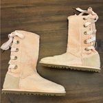 UGG  Heirloom Lace Up Boots Women’s 8 Pink Ribbon Photo 0