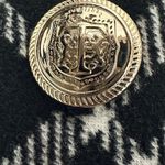 Talbots Windowpane Black Ivory Plaid Mock Neck Fleece Dress Size L Photo 6