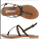 American Eagle black strapy studded faux leather buckle strap sandals 9.5 Photo 1