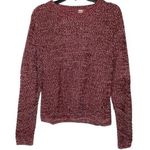 H&M Women's Large  Long Sleeve Maroon Knit Crochet Pullover Sweater Photo 0