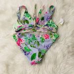 BECCA by Rebecca virtue New Women's Floral Print Bikini Set Size Small Green Photo 8