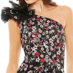 Mac Duggal  20331 EMBELLISHED RUFFLED ONE SHOULDER A LINE GOWN Black 12 Photo 2