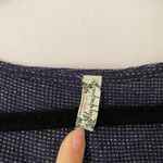 Free People  Intimately Navy Blue Metallic Shimmer Long Sleeve V-neck Tie Medium Photo 3