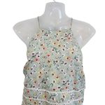 City Triangle Floral Halter Neck Skater Dress Back Zip Green Yellow Size 8 Photo 2