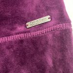Calvin Klein  purple velour cropped hoodie woman’s size large Photo 2