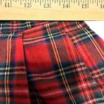 Romwe  red plaid with black and chain pleated skirt size small Photo 3