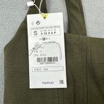 NWT PEAOFBLRD Olive Green Corset Top S Sleeveless Square Neck Zip Back Cute Photo 2