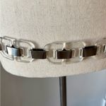 1960s Lucite Metal Chain Belt Italy Silver Photo 1