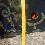 Cache  size 12 vintage floral silk Black Green Patterned Maxi Dress 90s guest Photo 9