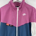 Nike  Pink‎ Blue White Icon Clash Track Windbreaker Jacket Women’s Size Medium Photo 4