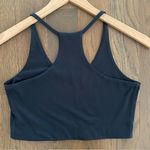 Girlfriend Collective Sustainable Cleo Halter Sports Bra Top Navy Blue Medium Photo 4
