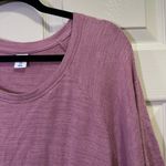Old Navy  Plush Knit Elbow Short Sleeve Sweatshirt Top Plus Size 3X Pink Mauve Photo 1