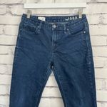 Gap 1969 Real Straight Leg Dark Wash Jeans Women’s 27 Mid Rise Classic Denim Y2K Blue Photo 4