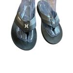 Hurley  Black Flip Flops Sandals Casual Beach Thong Slides‎ Women's size 8 Photo 4