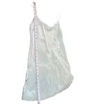 Victoria's Secret Victoria’s Secret 100% Silk Short Slip Dress Nightgown M Blue Satin Gold Label Photo 8