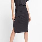 EXPRESS ✨ Silky Sueded Jersey Ruched T-Shirt Midi Sz Medium Dress✨ Photo 0