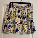 Banana Republic White Floral Mini Skirt Photo 2