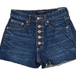 Lucky Brand  Womens Cut Off Denim Jean Shorts‎ Size 00/24 Button Fly Stretch Photo 0