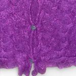 Free People Purple  wool and angora rabbit hair blend button up cardigan Photo 4