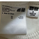 Uniqlo  Womens Pull On Mid-Rise Stretch Pants Ankle Crop Skinny White Sz Small Photo 4