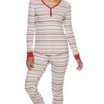 LC Lauren Conrad LAUREN CONRAD Fair Isle Holiday Jammies for your Families Pajama set M Photo 0