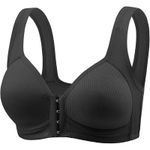 NWT ~ Set/ 4 Front Closure Wireless Seamless Ribbed Full Coverage Bras ~ LARGE Photo 1