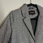 Ambiance Outerwear Houndstooth Car Coat Size M Black White Career Jacket Size M Photo 5