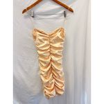 Oh Polly  Satin Gold Midsummer Mini Dress US 4 Gala Night Out Clubbing‎ Miami Photo 2
