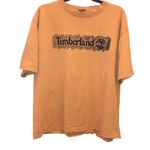Timberland Logo Graphic Short Sleeve T-Shirt Gold Mustard Yellow Large Photo 0