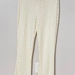 ZARA Cream Crochet Knit Pants Photo 6