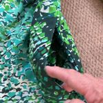 Anthropologie NWT  Plenty Tracy Reese Peasant Romper Green Python Large Rtl. $228 Photo 8