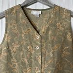Doncaster  Vintage Silk Paisley Print Sleeveless Blouse Photo 1