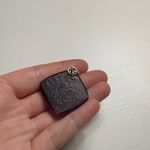 Handmade  purple awareness ribbon pendant, made from fused art glass Photo 1