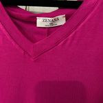 Zenana Outfitters Fuchsia V-Neck High-Low Tank | NWT | Size 2X | Soft Stretchy Photo 1
