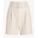 EXPRESS Super High Waisted Faux Leather Belted Bermuda Shorts/ Size 2 NWT Photo 1