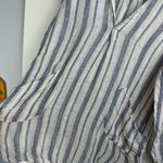 CP Shades Free People X  Womens Linen Tunic Mini Dress Sz Small Stripe Print Photo 5