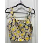 & Other Stories & Other Stories Linen Blend Sunflower Cropped Top Sz 8 Photo 1