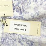 ASOS NWT Dark Pink Puff Sleeve Ruched Mini Dress in Lavender Rose Print Size 4 NEW Photo 13