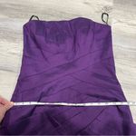 Jessica McClintock  Purple Cocktail Mini Formal Dress Y2K Prom Strapless Photo 4