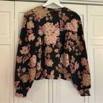 Maison D’Amelie NWT black floral puff sleeve sweater size small Photo 8