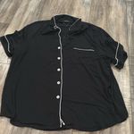 Cozy Earth Pajama Short Sleeve Top Black Bamboo Womens Size Large Photo 1