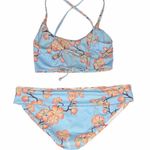 new Submarine ❤︎ Highs + Lows Print Bikini Set ❤︎ Cherry Blossom on Baby Blue Size XS Photo 1